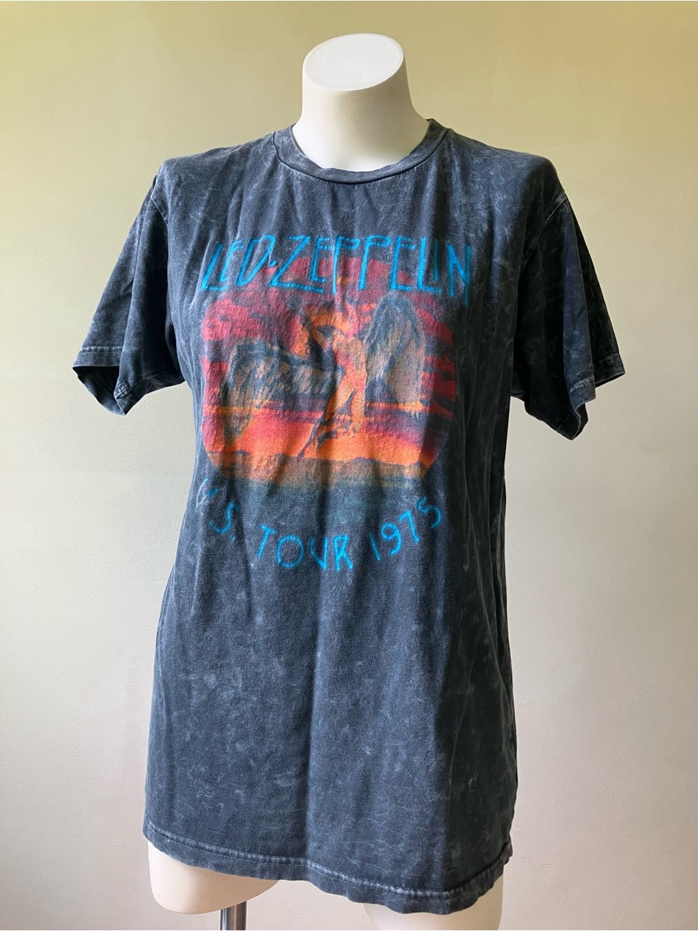 Led Zeppelin Retro Acid Wash Band Tee